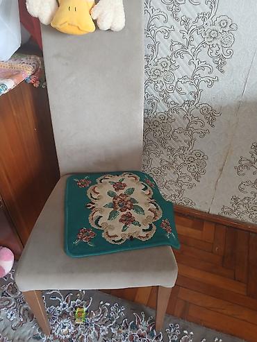 masa olculeri: Yemək otağı üçün stol və stul dəsti - Material: ağac quruluşlu — 5