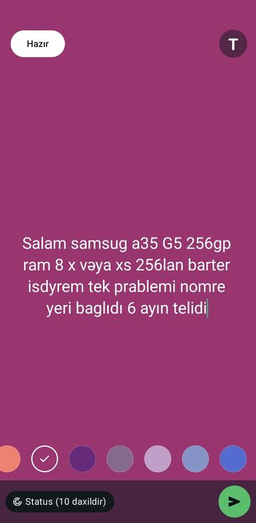 samsun galaxy s6 edge qiymeti bakida: Samsung Galaxy A35, 256 GB