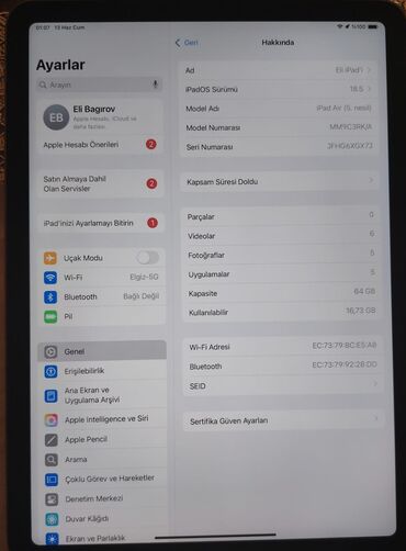 ayfon 7 plus qiymeti: IPhone 15, 64 GB, White Titanium, Barmaq izi, Face ID