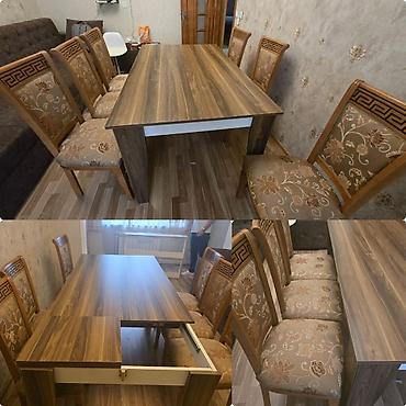 cay evi divanlari: Masa desti. 290azn. 6 stulla. Ücün kuruqu(8060)*Tehi — 1