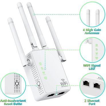 mini wifi router: Wifi 5G repeater extender (vayfay dalgasini yaxinlashdiran aparat) — 2