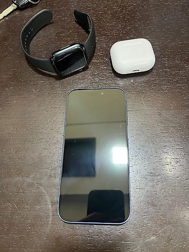 iphone airpods: IPhone 16, 128 GB, Mavi, Face ID — 7