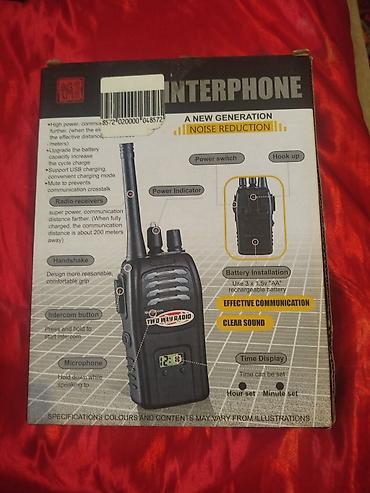 piano səkilləri: Məhsul: INTERPHONE Two-Way Radio dəsti (2 ədəd) Xüsusiyyətlər: - İki — 2