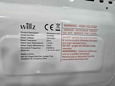 Микроволновки: Mikrodalğalı soba "Willz WV5S20" Mikrodalgali soba Willz Model — 5
