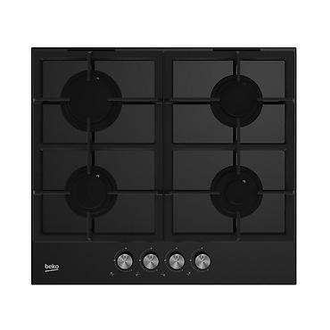 qaz sobalari: Beko HILG 64225 S qazlı bişirmə paneli – 4 gözlü, qara, temperli şüşə — 1