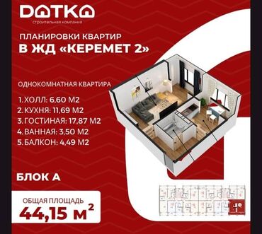 арча бешик шералиева квартира: 1 бөлмө, 44 кв. м, 106-серия жакшыртылган, 5 кабат, ПСО (өзү оңдоп түзөтүп бүтүү үчүн)