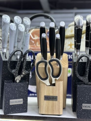 ножы для мясо: Наборы кухонных ножей Vicalina в подставке - Комплектация