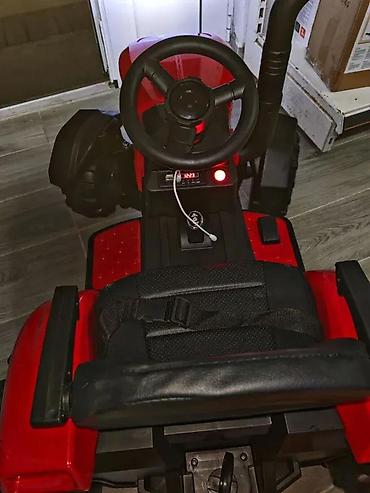 Traktori: Dečji traktor na akumulator sa prikolicom – crveno/žuti - Električni — 5