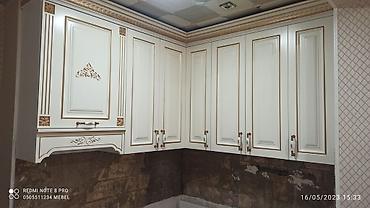 Sifarişlə mətbəx mebeli: Sifarişlə mətbəx dəsti, Özü çəkən petlələr, MDF, Kredit yoxdur, Pulsuz çatdırılma, Rayonlara çatdırılma — 18