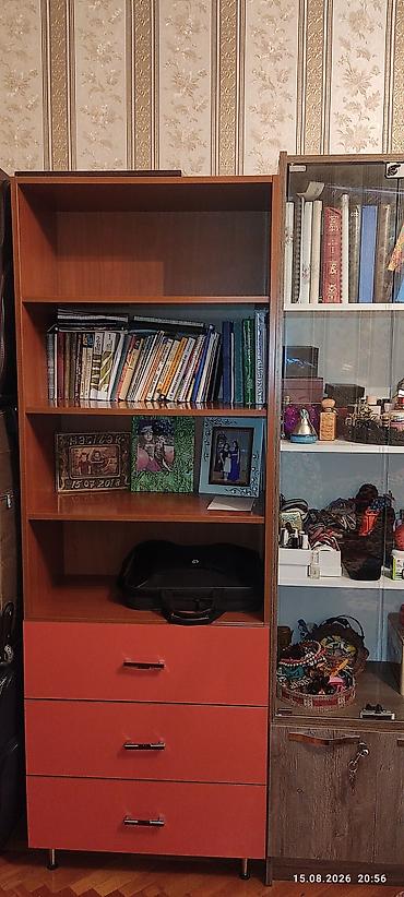 Dolablar: Dolab ve ya Kitab rəfi çekmecəli - Material: ağac teksturalı laminat — 3