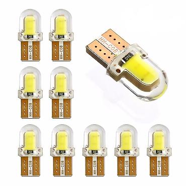 mobilni auto elektricar: -T10 Silikonska cob led sijalice vodotporne beloplavicaste 6000k 12v — 4