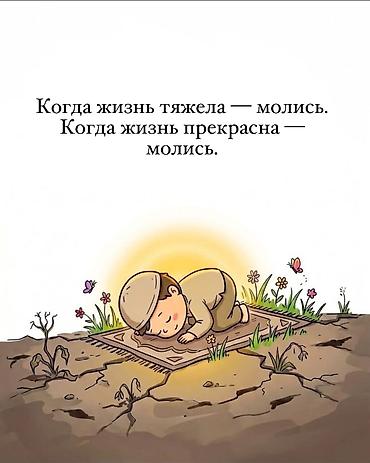 Декор и интерьер: Плакат/принт с вдохновляющей исламской цитатой и иллюстрацией. - — 1