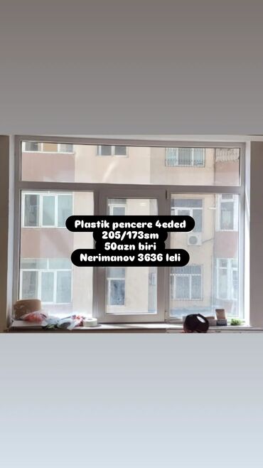 Plastik pəncərələr: Tək qat şüşə paketi Plastik pəncərə, Еni: 6 sm, Uzunluğu: 6 sm