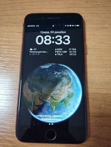 iphone 7 plus дисплей: IPhone 8 Plus, Б/у, 64 ГБ, Красный, Защитное стекло, Коробка, 100 %