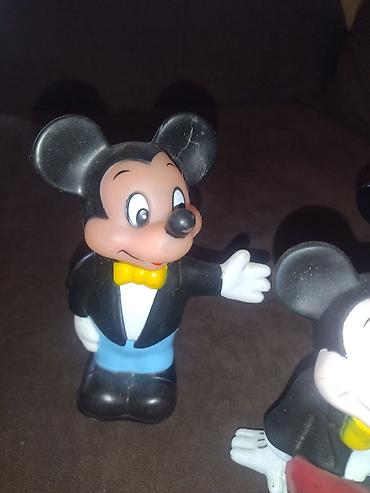 maneki neko top: Mickey və Minnie Mouse fiqurları – 4 ədəd dəst rezin, 1960-70il — 2