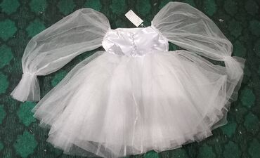 платье на 6лет: Детское платье, цвет - Белый, Новый