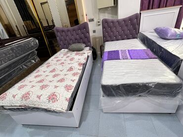 gənc yataq desti: Oğlan və qız üçün, İşlənmiş, 2 təknəfərlik çarpayı, Dolab