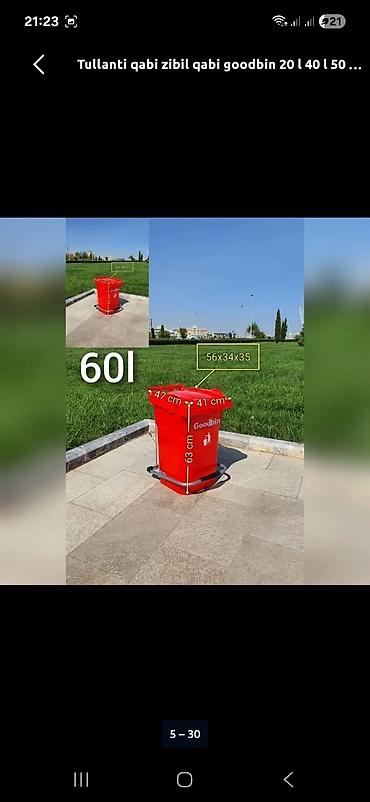 ucuz utu: Plastik “Goodbin” tullantı qutuları - Təyinat: məişət, ofis, obyekt — 7