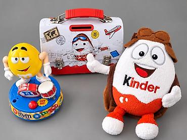 Набор брендированных игрушек Kinder и M&M’s: - Плюшевая игрушка