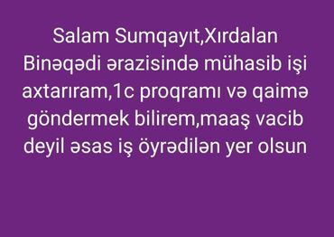 iş elanları sumqayıt yeni: Mühasib