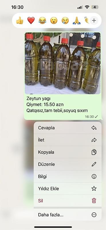 yağlar: Məhsul: Zeytun yağı - Qatqısız, tam təbii, soyuq sıxım - Şüşə/plastik — 1