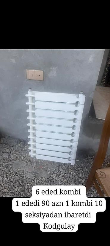 Məhsul: Kombi radiatorları - Say: 6 ədəd - Hər bir radiator: 10