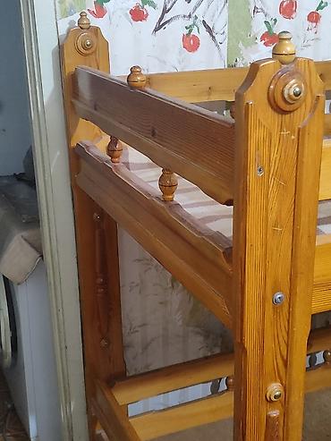 bunk bed: Двухъярусная кровать материал дерево ширина 85 длина 1,90 цена 10000 — 6
