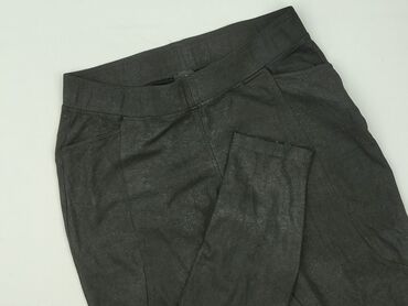 modne duże rozmiary spodnie: Material trousers for women, size XL