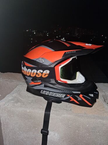 orfoqrafiya və orfoepiya lüğəti pdf: UChoose Racing motocross kaskı və qoruyucu eynək seti real alıcıya