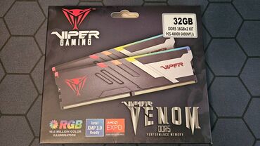 компьютеры patriot: Оперативная память, Новый, Patriot, 32 ГБ, DDR5, 6000 МГц, Для ПК