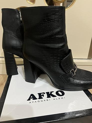şnurlu botinkalar: AFKO “Ayaqqabı Aləmi” qadın botları - Rəng: Black (qara) - Ölçü: 38 - — 1