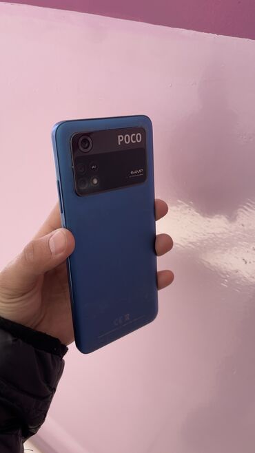 телефон в нарыне: Poco M4 Pro, Б/у, 256 ГБ, цвет - Синий, 2 SIM