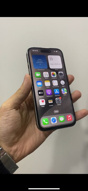 appl: IPhone 15 Pro, 128 ГБ, Natural Titanium