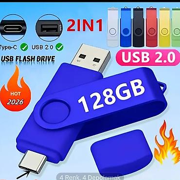 256 gb ssd: Flash kart 128 GB, USB port, Yeni — 1
