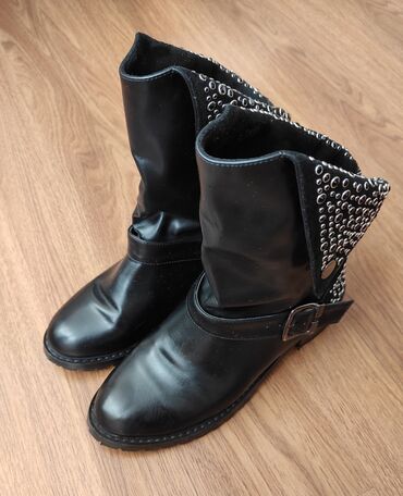 обувь из европы: Сапоги, 39, цвет - Черный