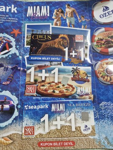 Маски, очки: Купоны в Сибриз
8 (1+1) в Miami beach, 8 (1+1) в Breeza, 4 в цирк