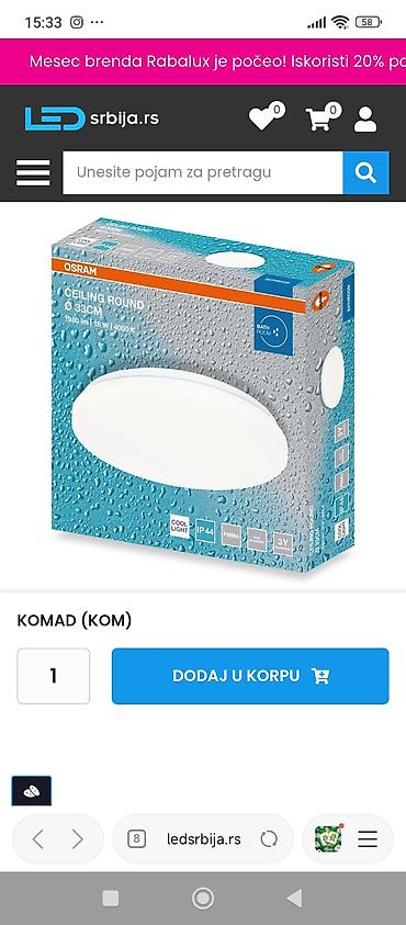 OSRAM Ceiling Round – plafonska LED svetiljka (okrugla), prečnik 33
