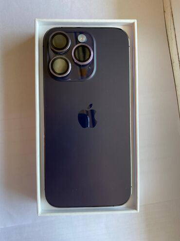 Apple iPhone: IPhone 14 Pro, 256 GB, Deep Purple, Zəmanət, Barmaq izi, Simsiz şarj