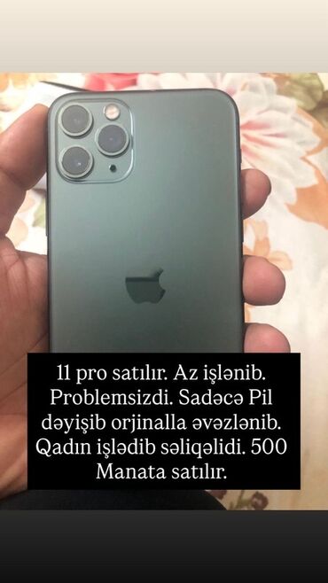 Mətbəx texnikası: IPhone 11 Pro, Matte Midnight Green