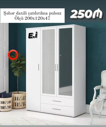 российская мебель в баку: Yeni, Açılan, 3 qapılı Qarderob, paltar dolabı
