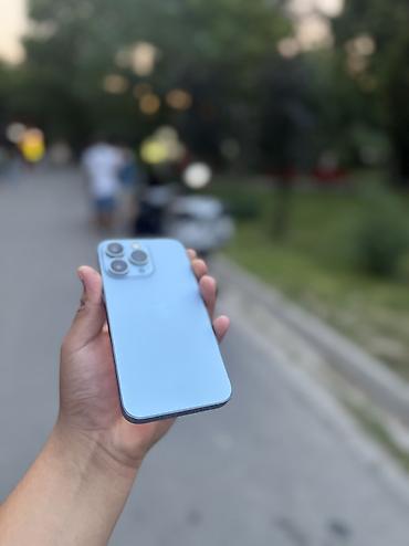 iphone cs max: IPhone 13 Pro, Б/у, 256 ГБ, Голубой, Чехол, 84 % — 1