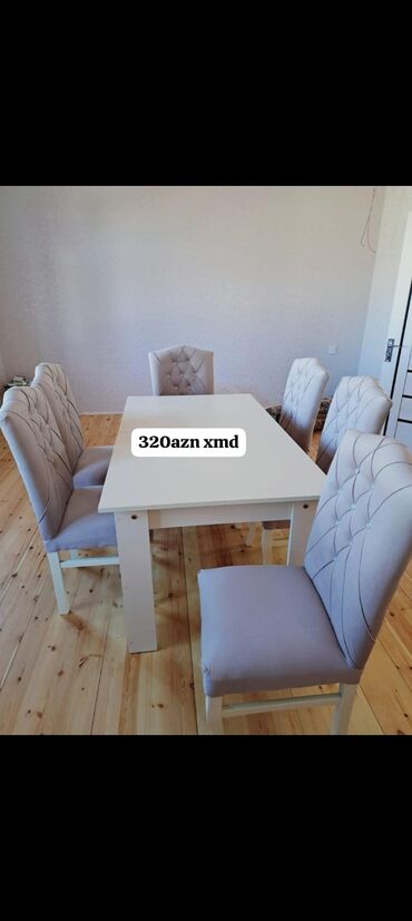 Masa və oturacaq dəstləri: Qonaq otağı üçün, Yeni, Açılmayan, Dördbucaq masa, 6 stul -da lalafo.az — 2 Masa və oturacaq dəstləri: Qonaq otağı üçün, Yeni, Açılmayan, Dördbucaq masa, 6 stul — 2