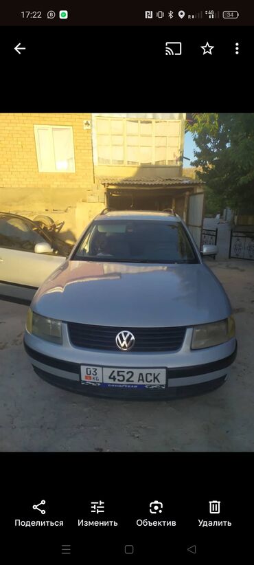 автомобили в бишкеке: Volkswagen Passat: 2000 г., 1.6 л, Механика, Бензин, Универсал