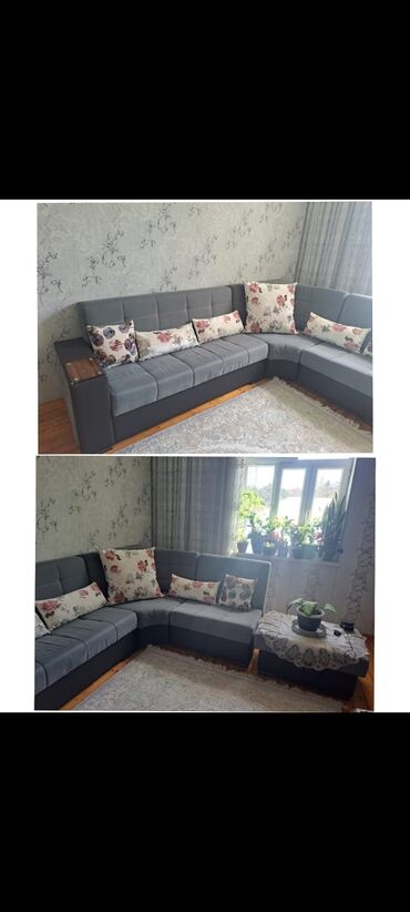 Мебель: Угловой диван, Б/у, Раскладной, С подъемным механизмом