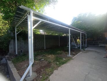 Сварка: Металлический навес с треугольными элементами жесткости. Подходит для — 5