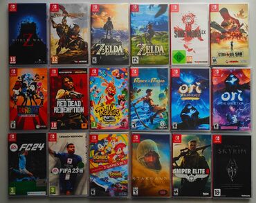 Digər oyun və konsollar: Nintendo switch ucun yeni oyun diskleri orijinal. Acilmayib. Cox sayda