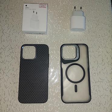 apple charger: İphone 15 pro max üçün . 2 Çexol biri pitaka biri sadə pitaka — 1