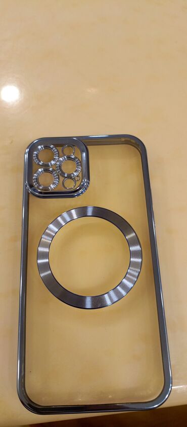 samsung galaxy j1 mini prime qiymeti: Şəffaf + metal halqalı telefon qabı - Model: iPhone Pro/Pro Max