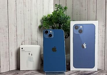 IPhone 13, Б/у, 128 ГБ, Синий, Зарядное устройство, 84 %