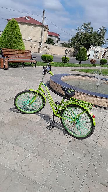 rama velo: Şəhər kruizeri tipli velosiped – parlaq açıq-yaşıl rəngdə — 2